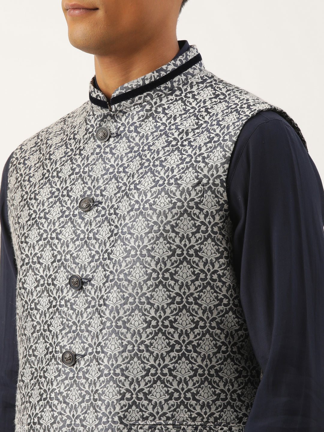 Grey Jacquard Jacket