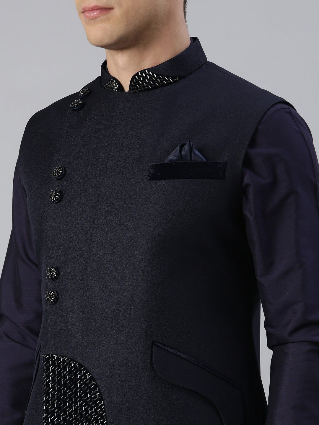 Midnight Blue Overlap Jacket