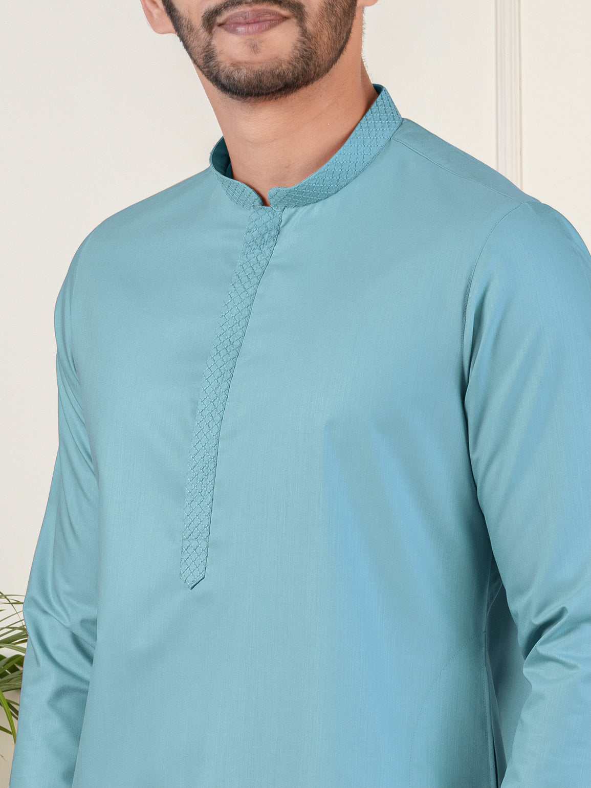 Teal fine Cotton Kurta Set