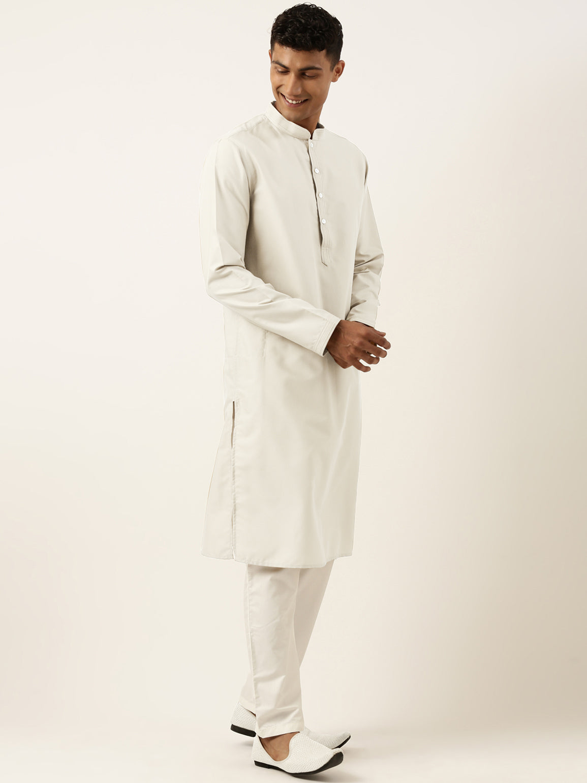 Pistachio Chikankari Jacket Kurta Set