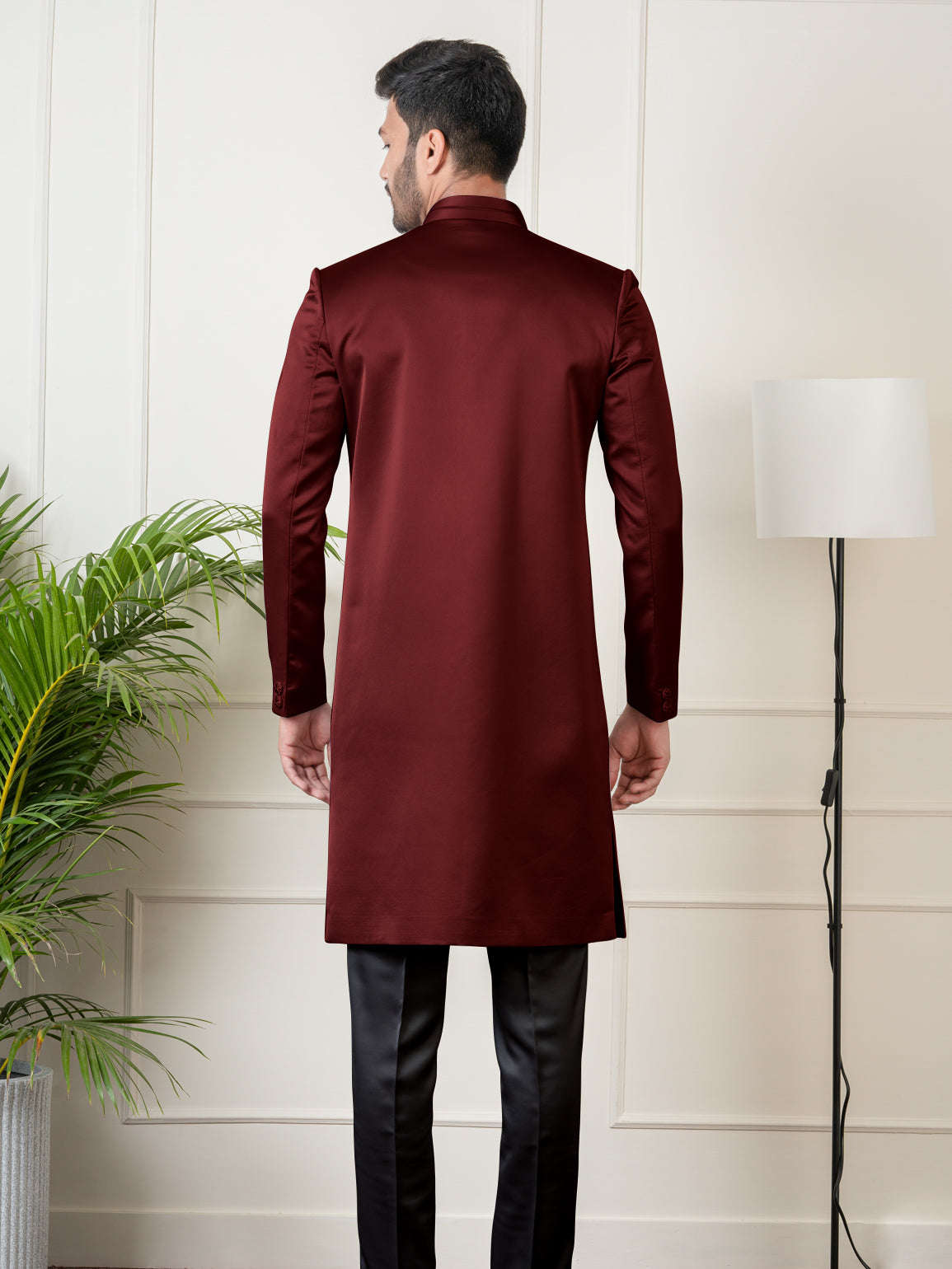 Maroon Classic Indowestern Set