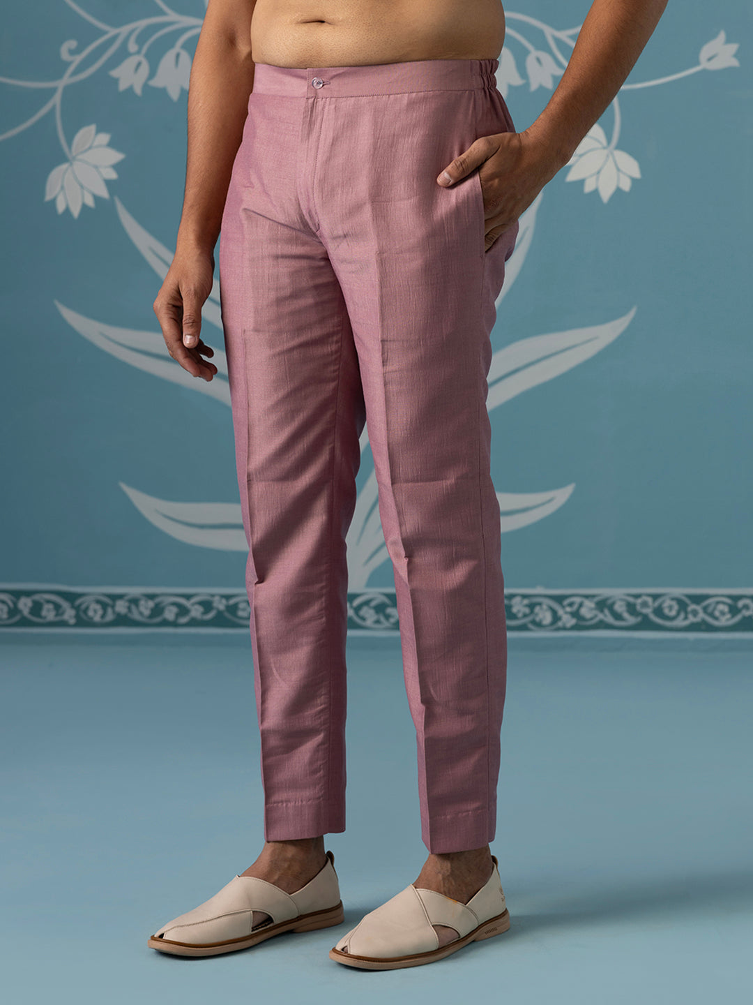 Onion Pink Open Indo with Layered Kurta Set