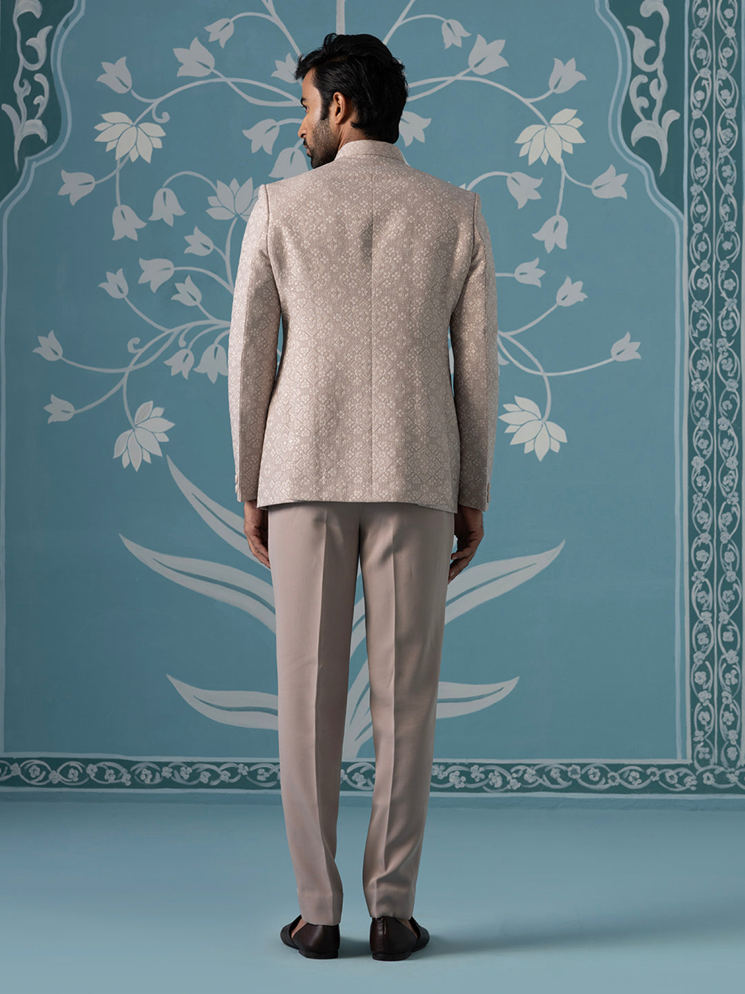 Light Pastel Onion Pink Bandhgala Set