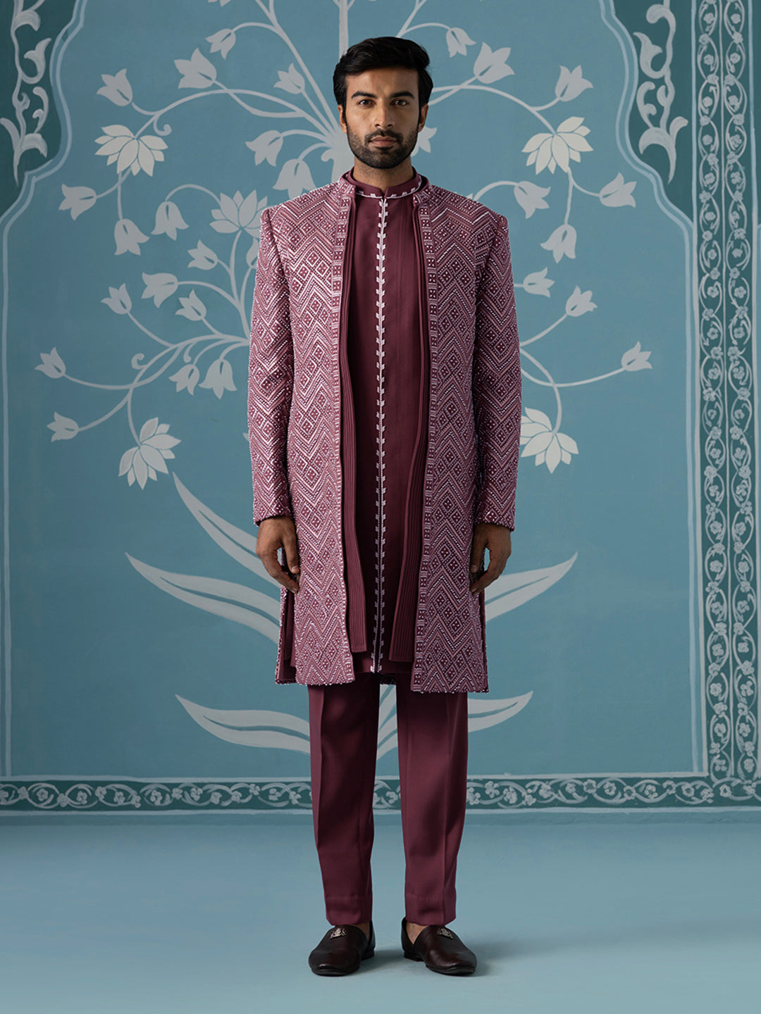 Autumn Rust Embroidery Open Style Indo Set