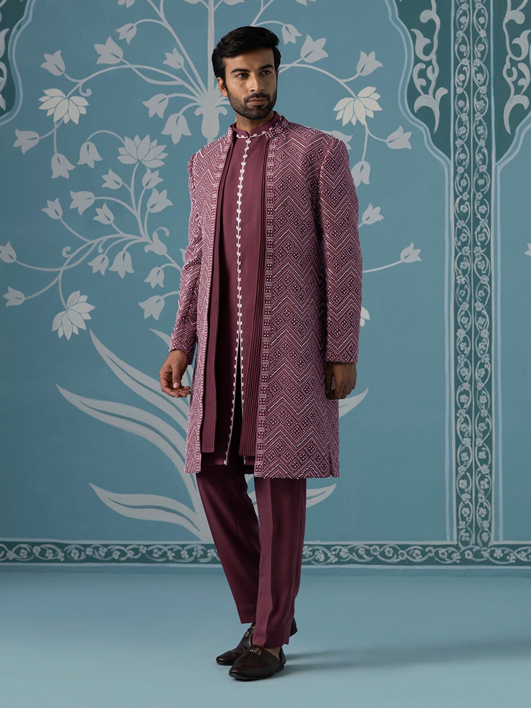 Autumn Rust Embroidery Open Style Indo Set