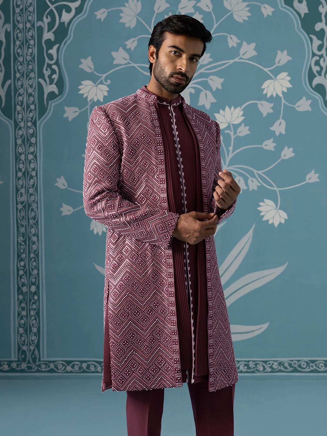 Autumn Rust Embroidery Open Style Indo Set