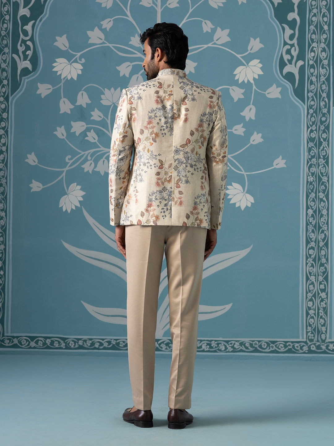 Digital Printed Bandhgala with Machine Touch-Up