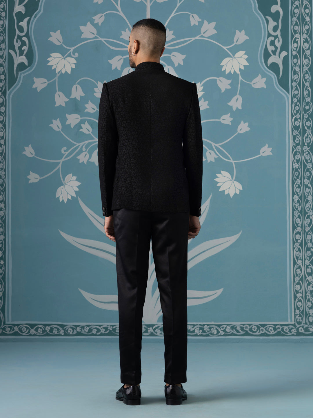 Classic Black Bandhgala Suit Set