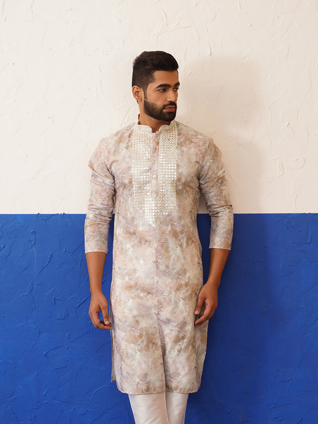 Floral Embroidered Ceremonial Kurta Set