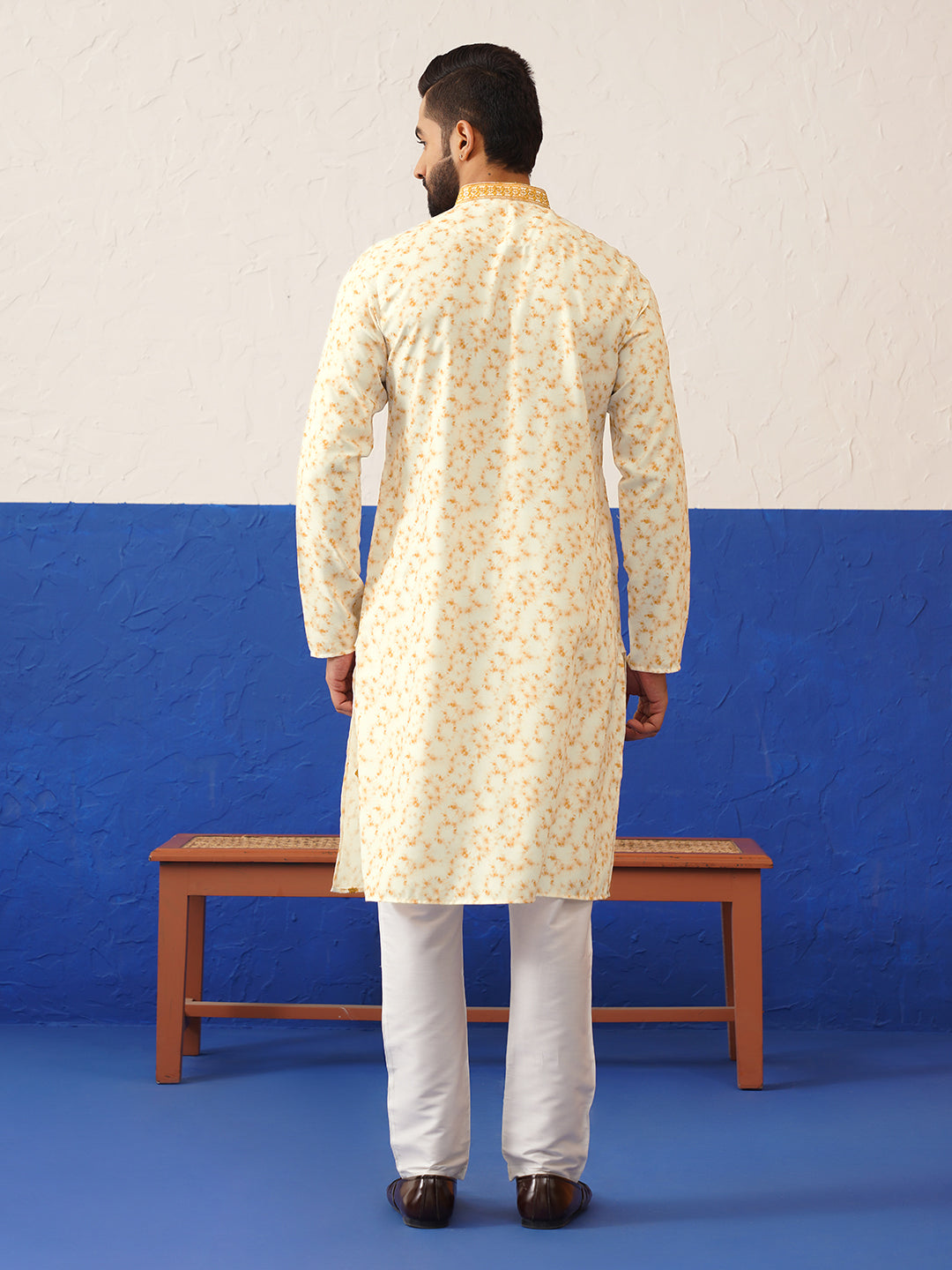 Tie Dye Printed Embroidered Kurta Set