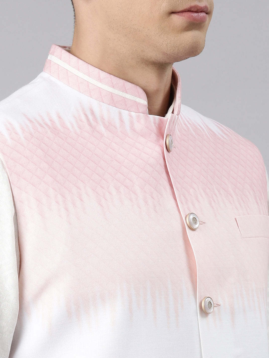 Pink ombre Jacket Kurta Set