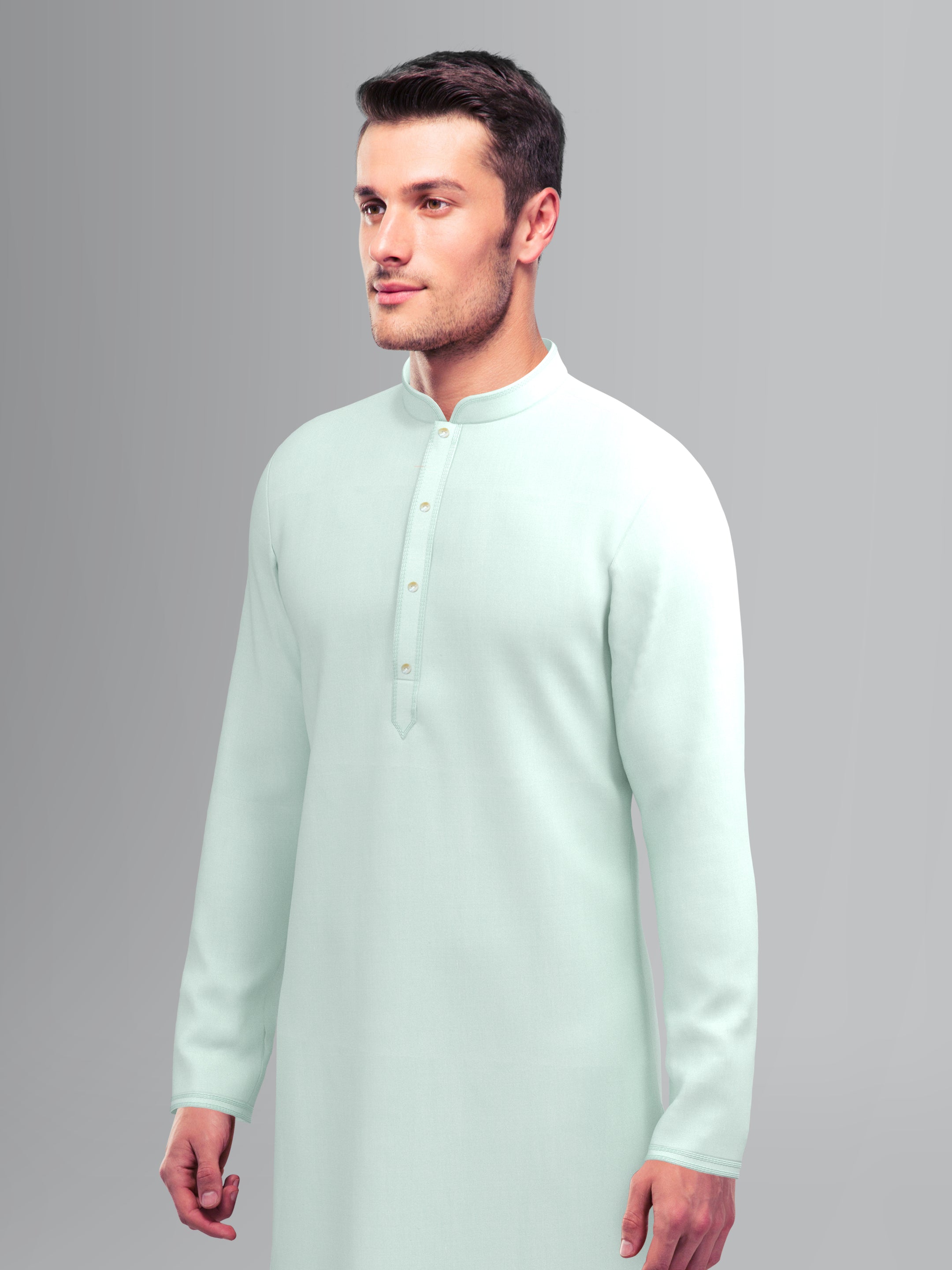 Light Blue chikankari Jacket kurta Set