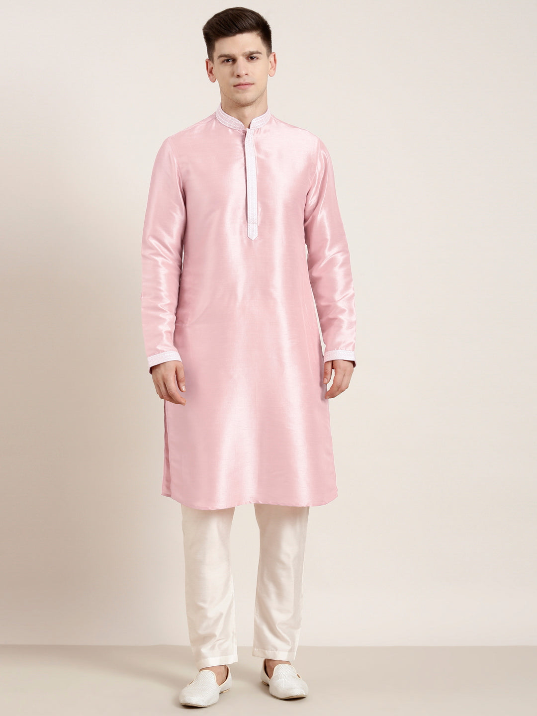 Pink Embroidered Kurta Set