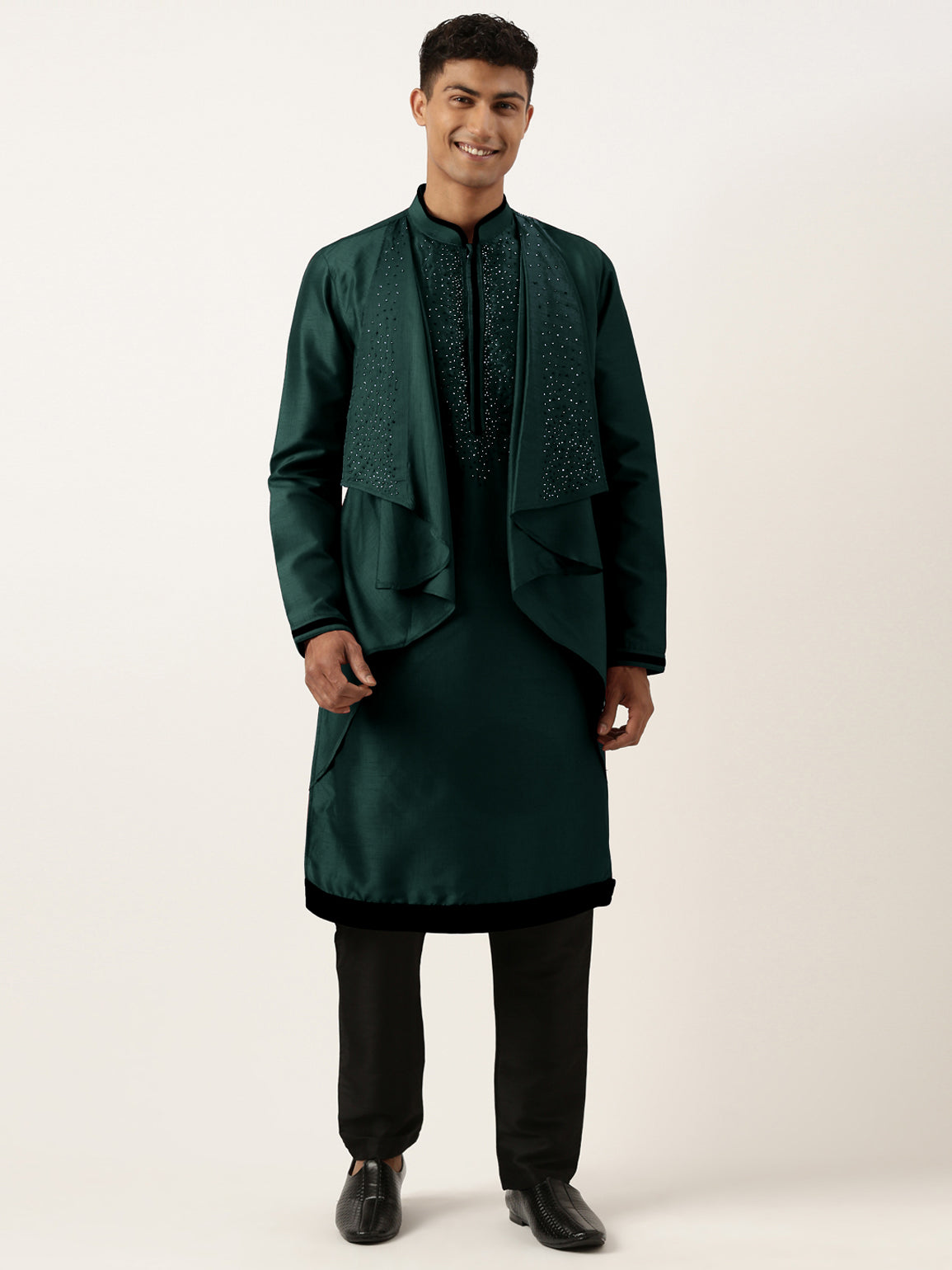 Green Ombre Layered Kurta Set