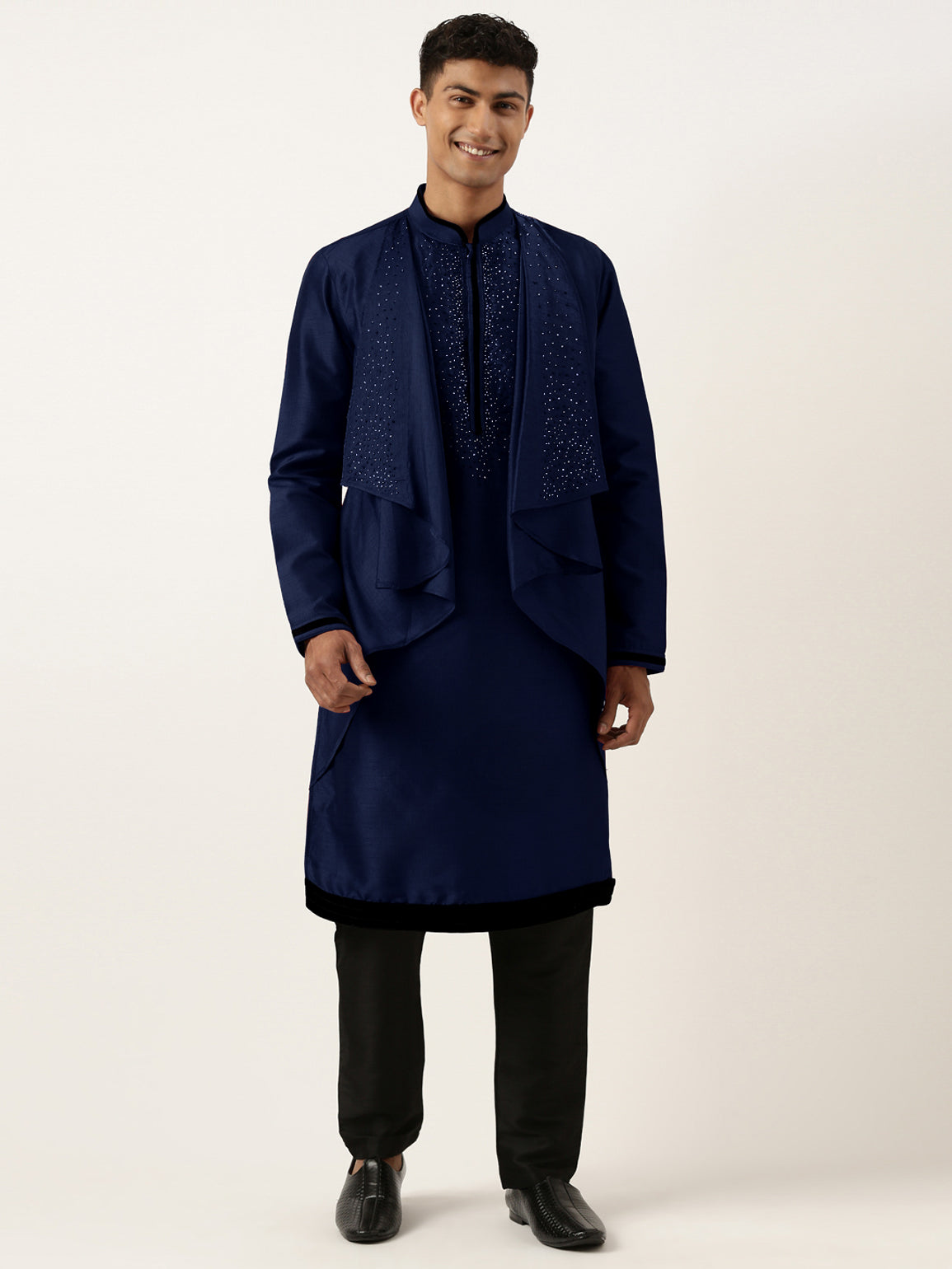 Blue Ombre Layered Kurta Set