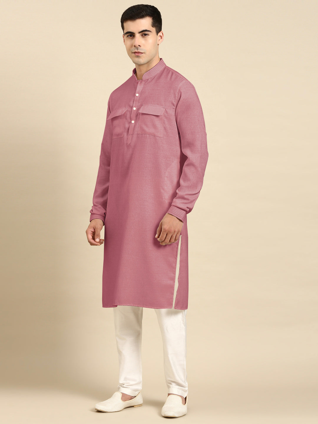 Pink Pathani Kurta Set