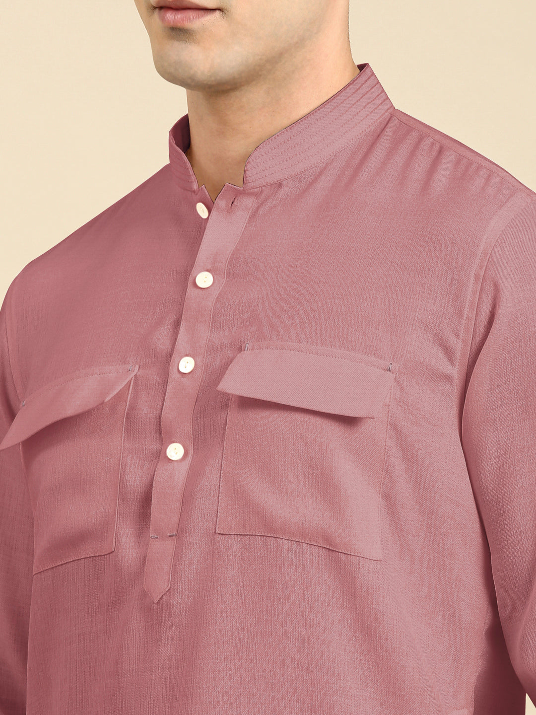 Pink Pathani Kurta Set