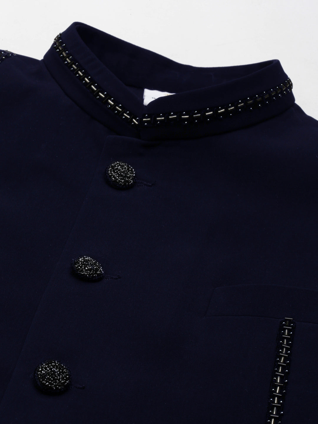 Navy Blue jacket Kurta Set