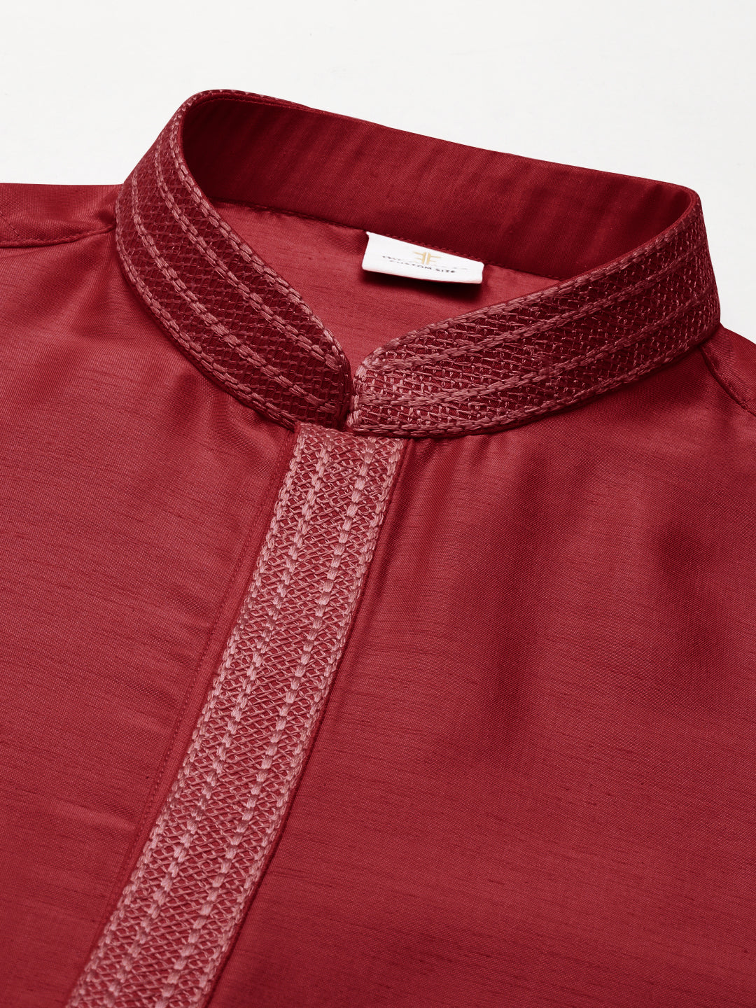 Maroon Embroidered Kurta Set