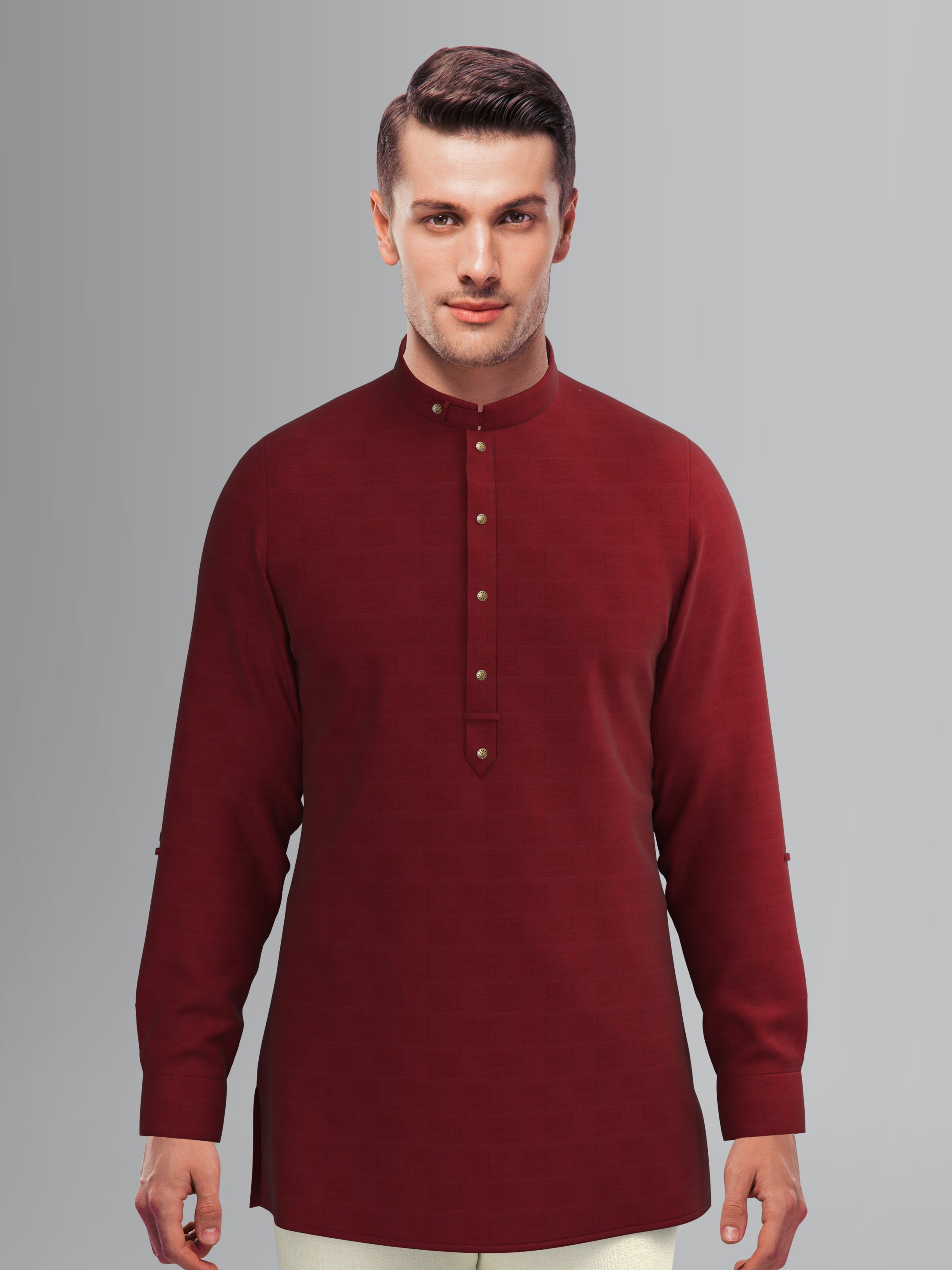 MAROON SHORT KURTA