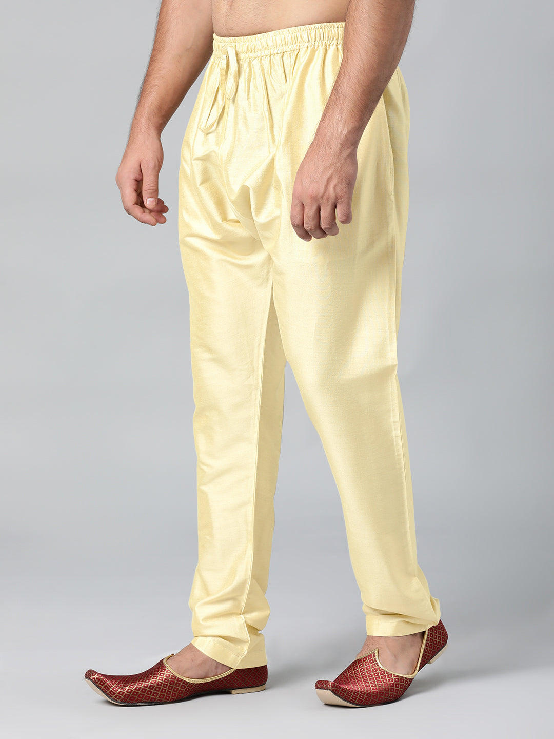 LIGHT BEIGE COTTON SILK PAJAMA