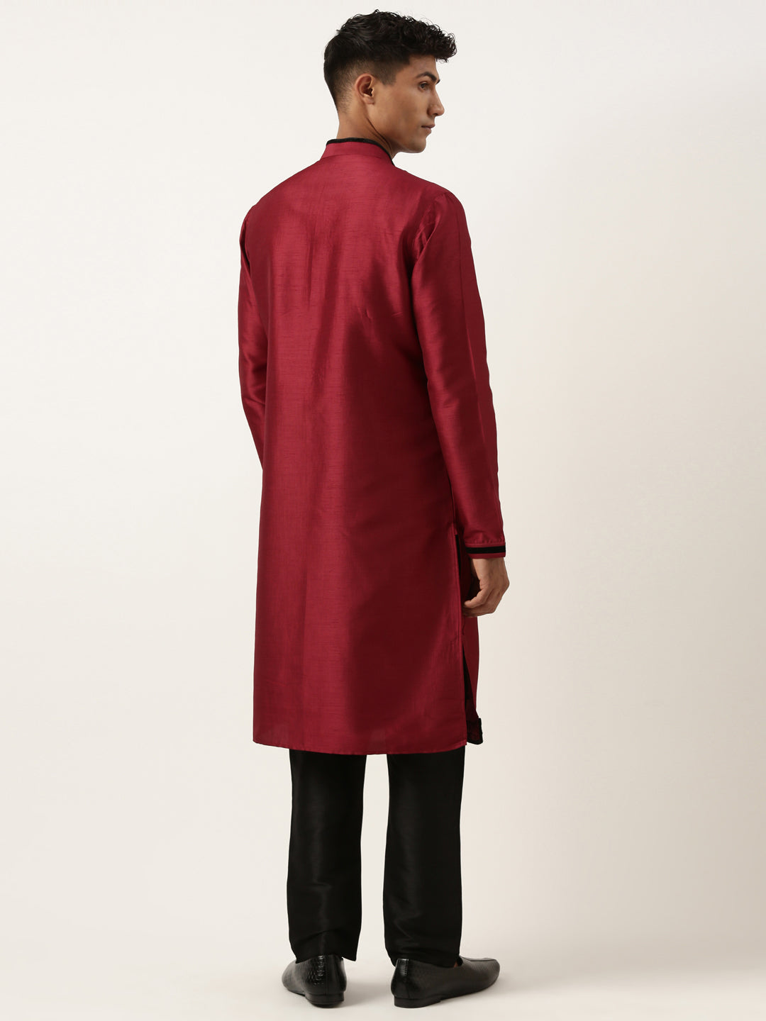 Maroon Ombre Layered Kurta Set