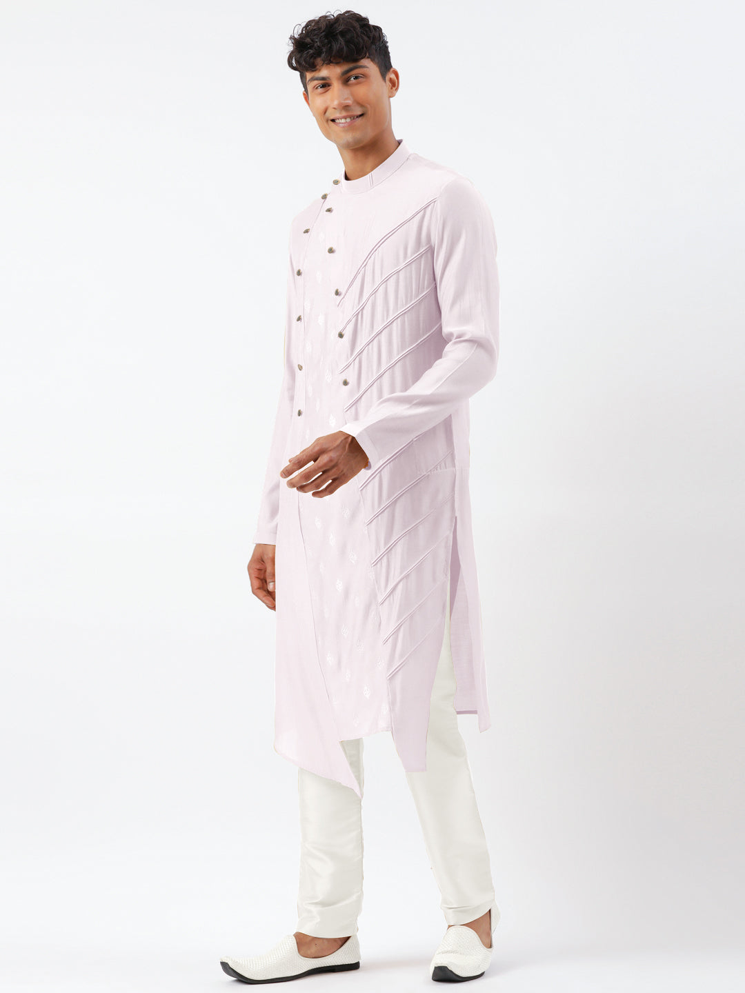 Lavender Open Layered Kurta Set