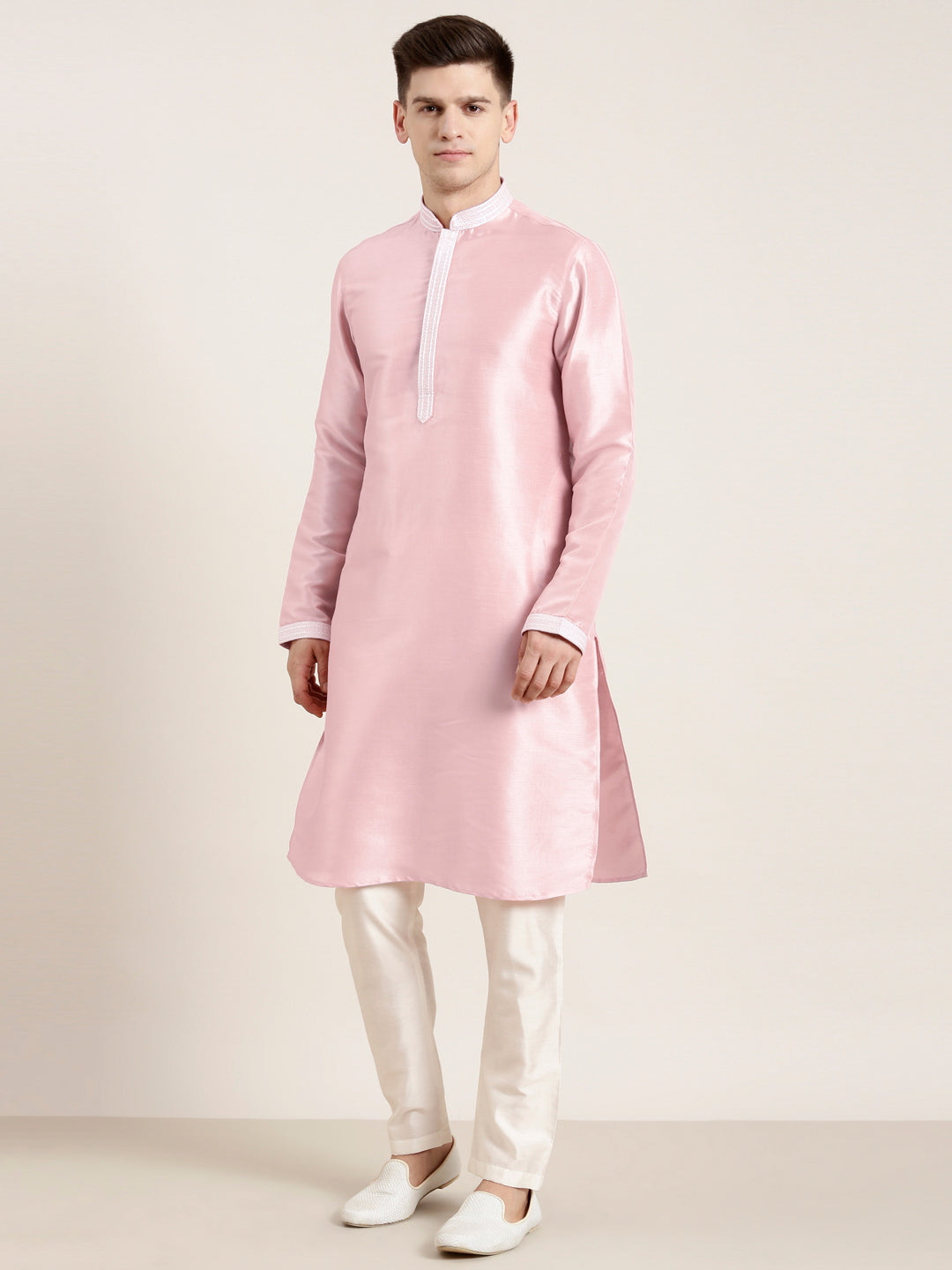 Pink Embroidered Kurta Set