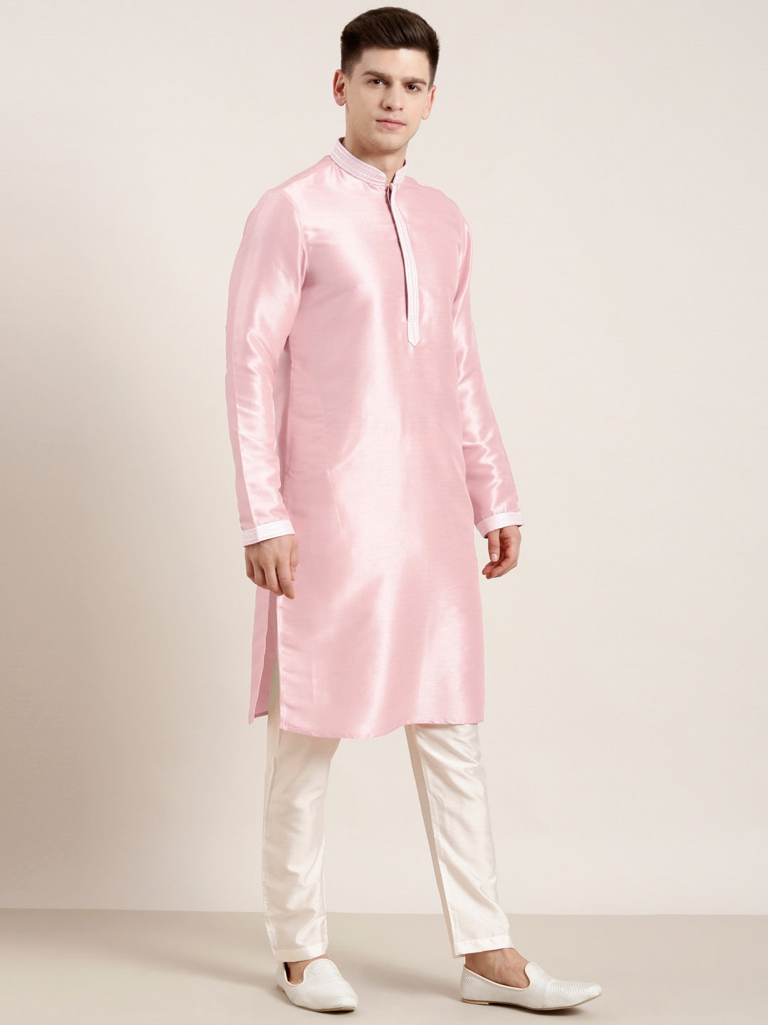 Pink Embroidered Kurta Set