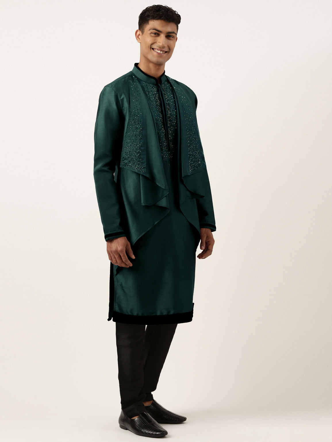 Green Ombre Layered Kurta Set