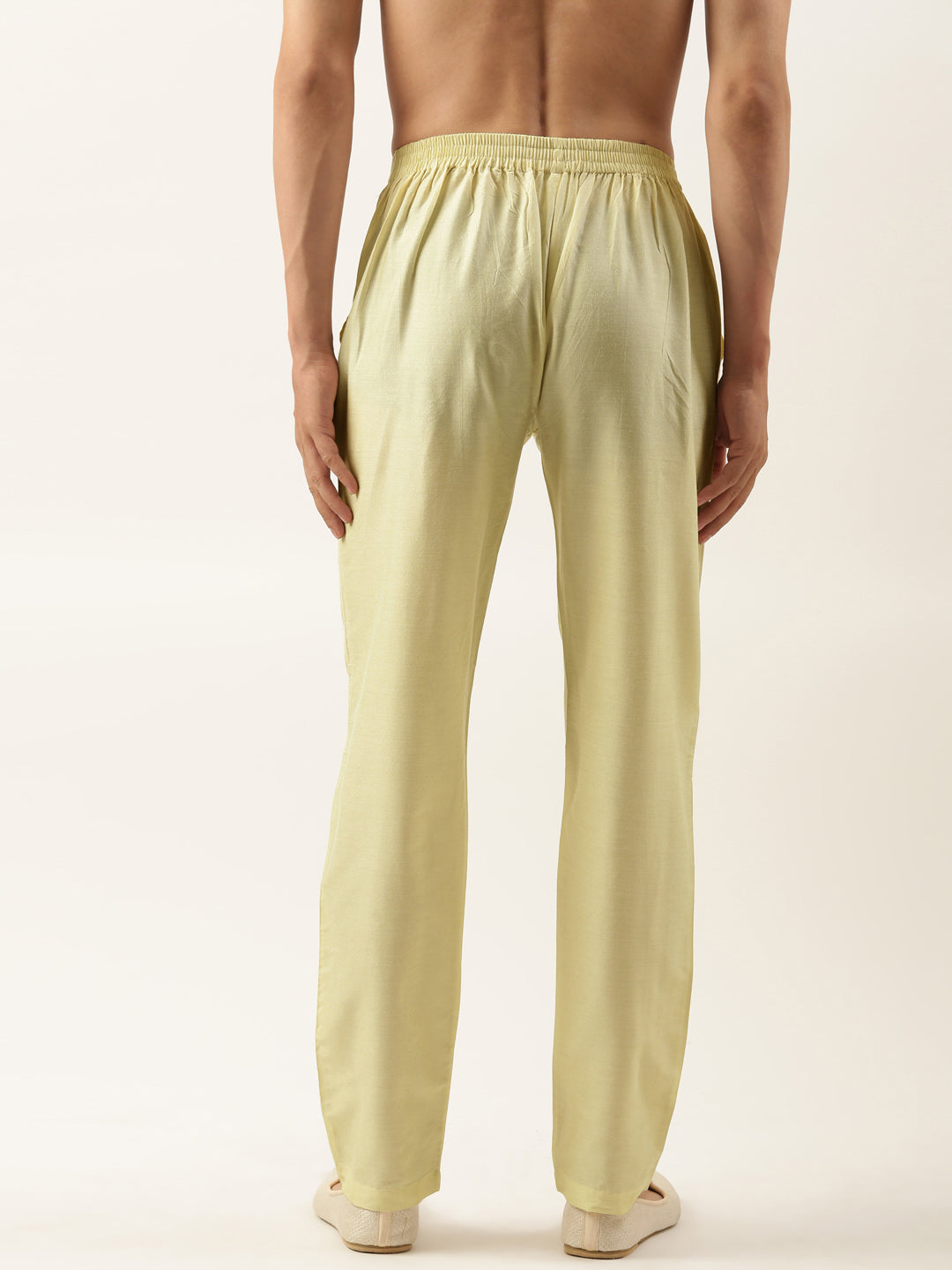 Dark Beige Cotton Silk Pant Pajama