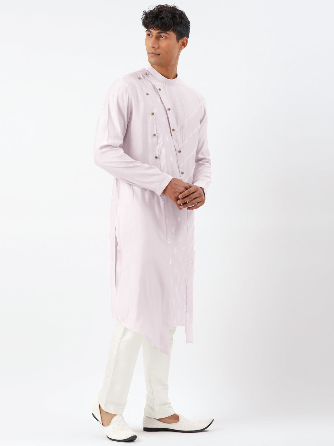 Lavender Open Layered Kurta Set