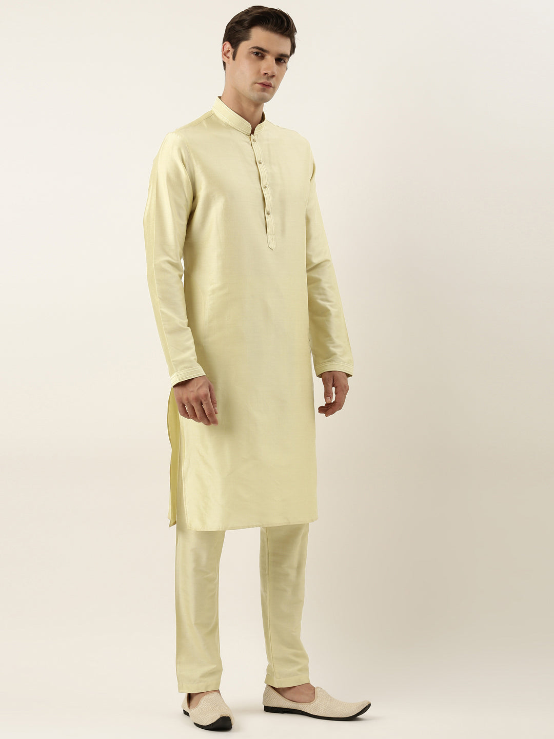 Gold Dori Embroidery Jacket Kurta Set