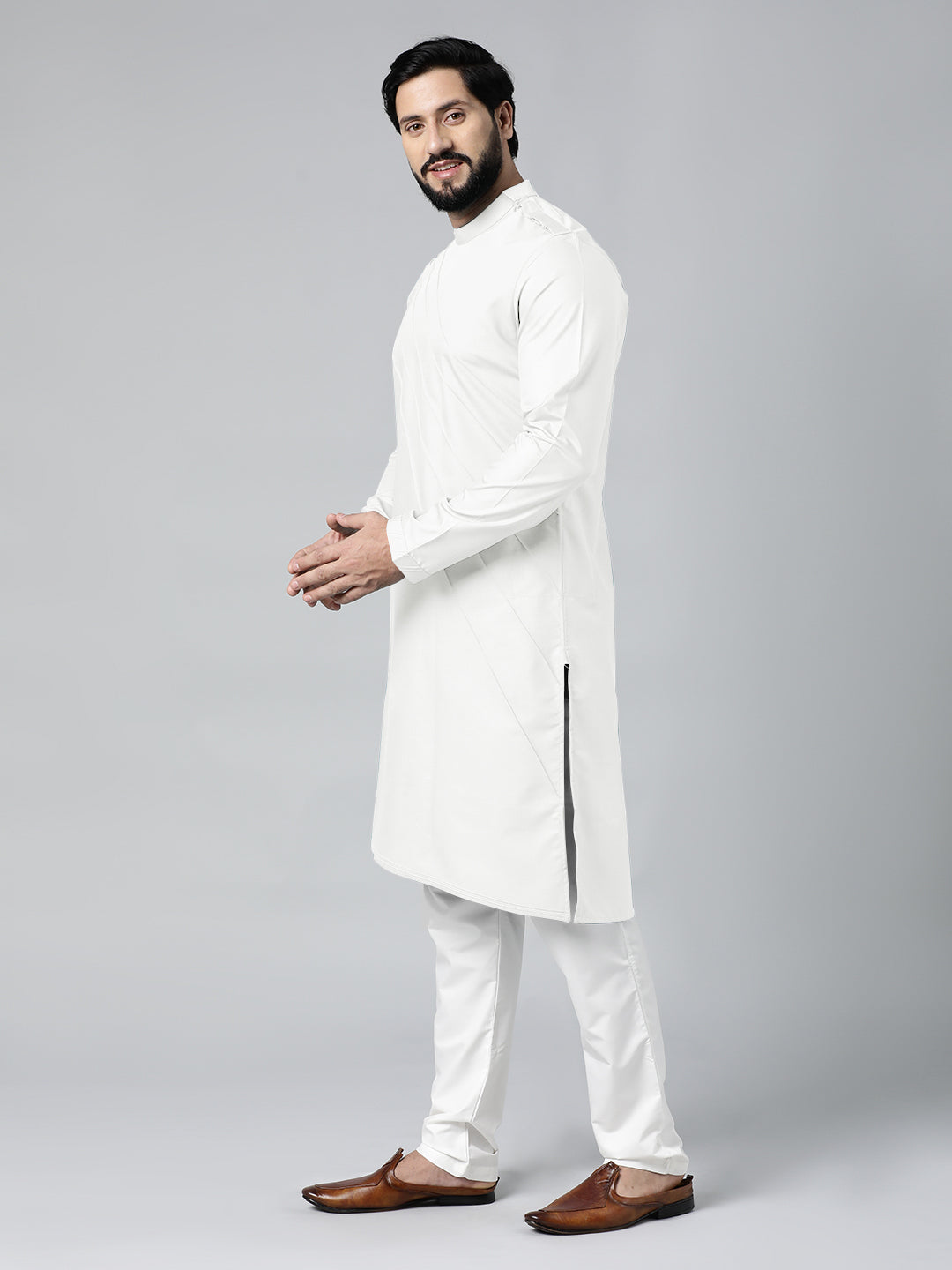 Off White Pintux kurta Set