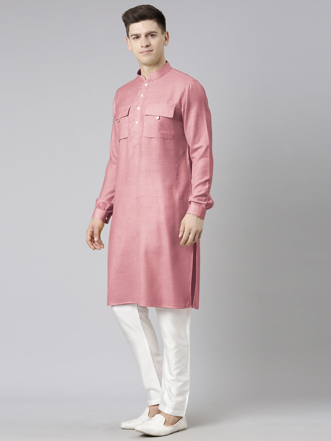 Old Rose Pathani Kurta Set