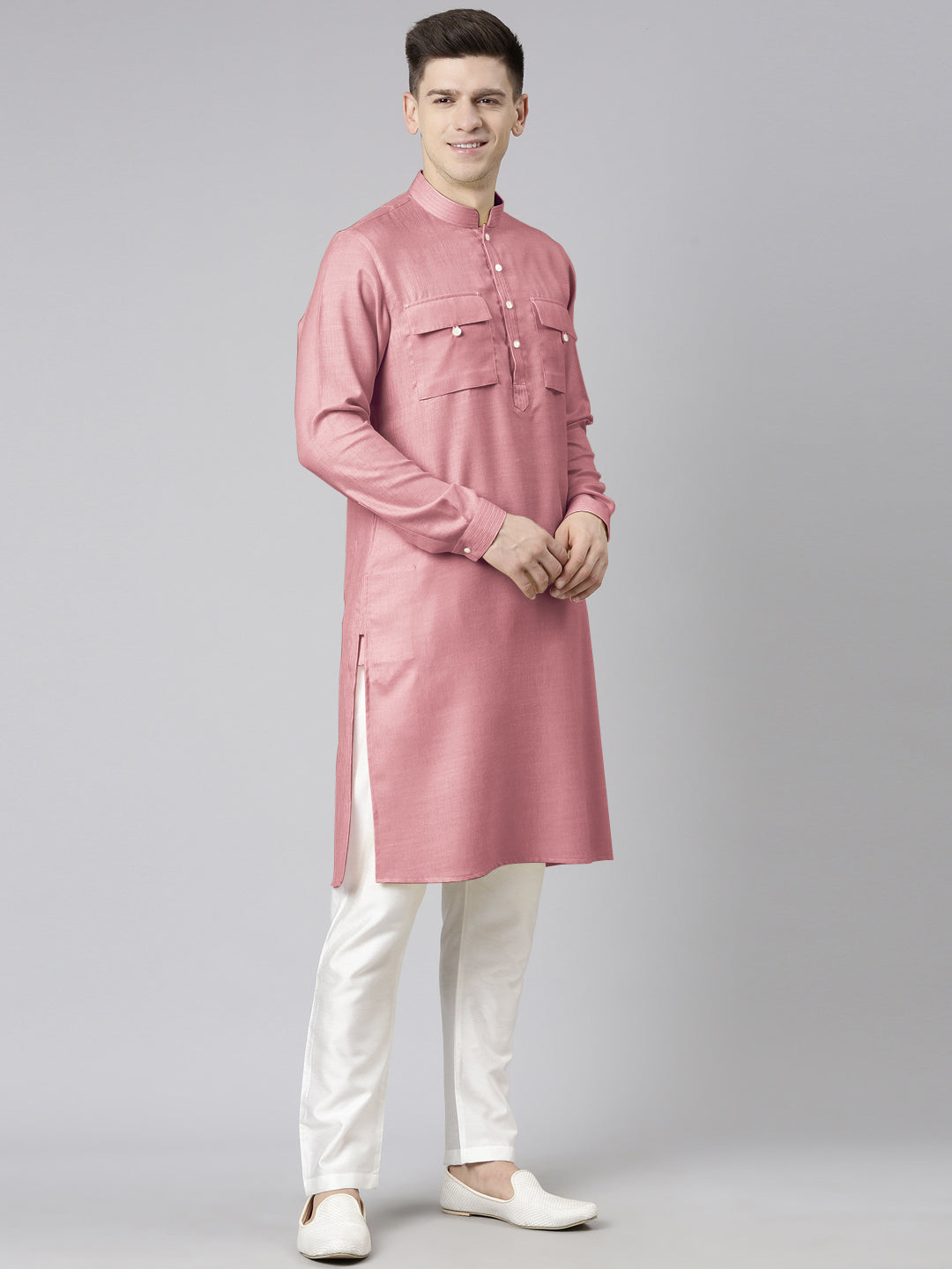 Old Rose Pathani Kurta Set