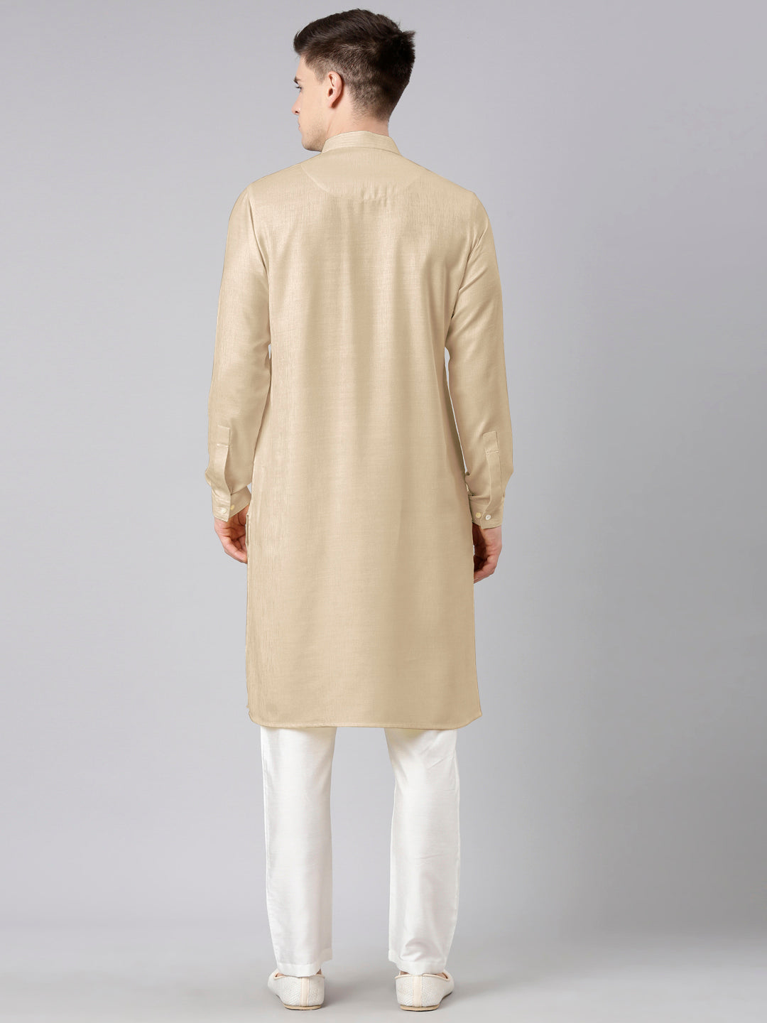 Beige Pathani Kurta Set