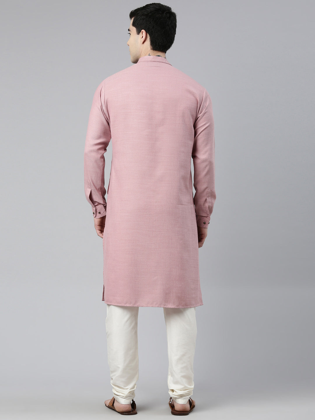 Old Rose Angrakha Kurta Set