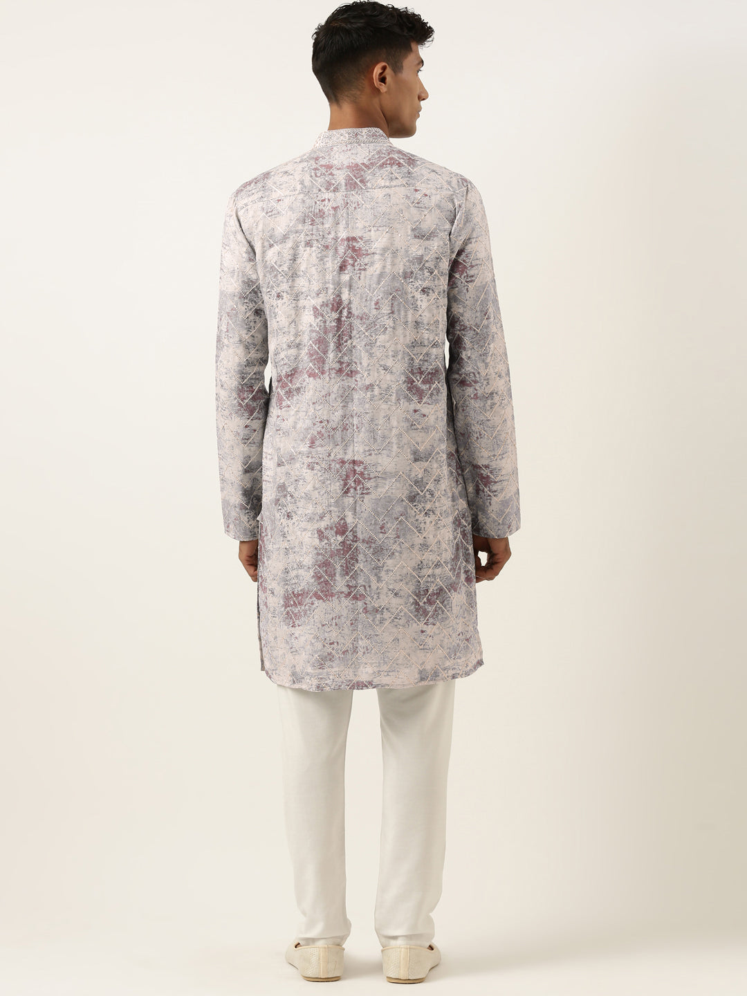 Old Rose Sequin Embroidery Kurta Set