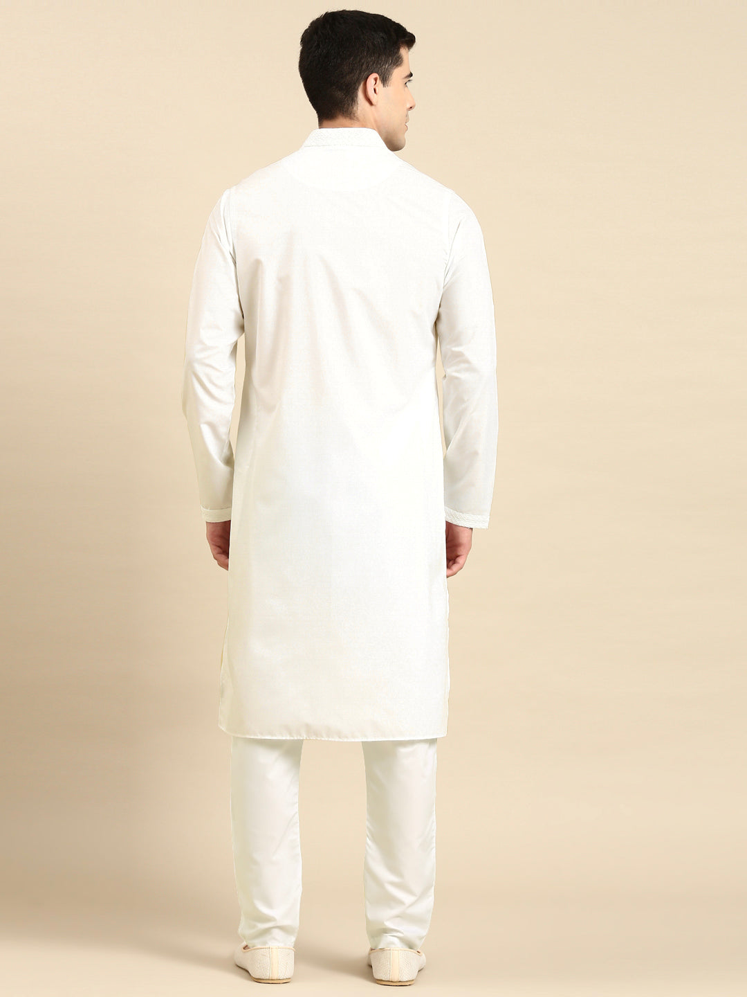 Off White fine Cotton Kurta Set