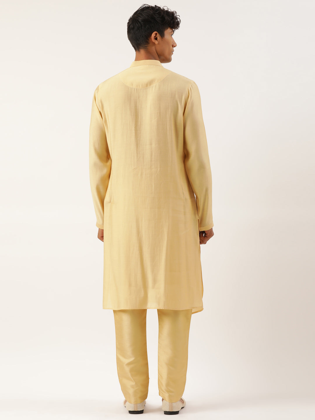 Gold Side Open Layered Kurta Set