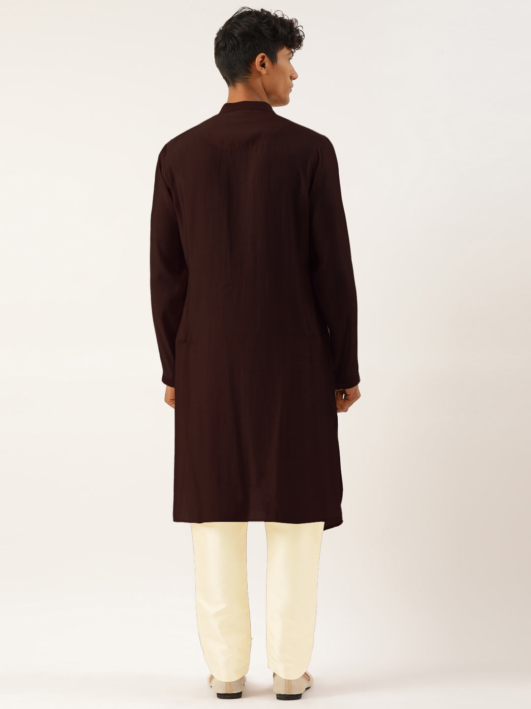 Maroon Side Open Layered Kurta Set