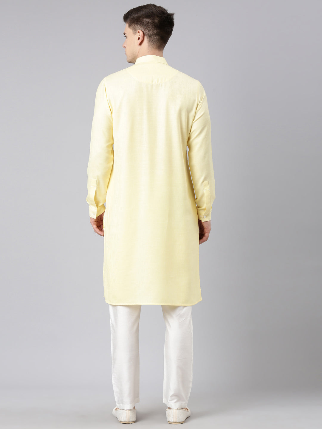 Yellow Pathani Kurta Set