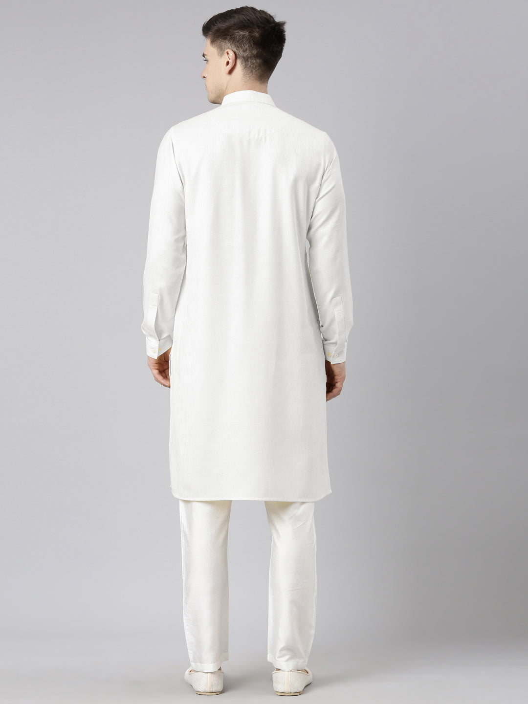 Off White Pathani Kurta Set