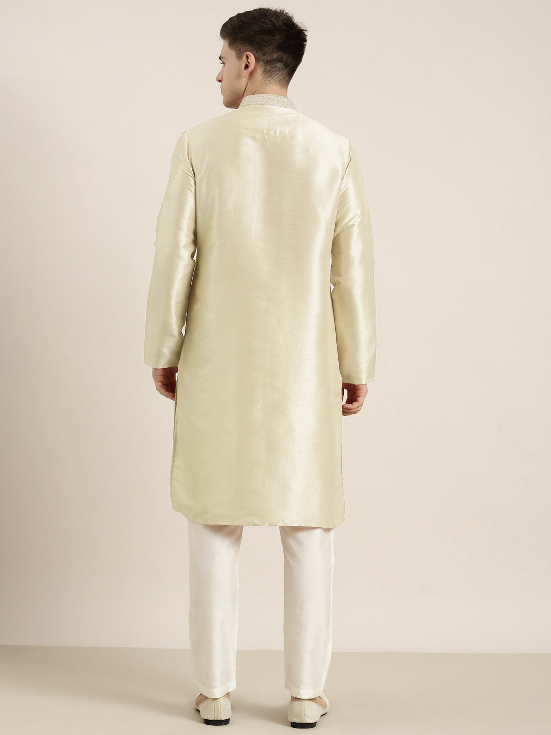 Light beige Embroidered Kurta Set