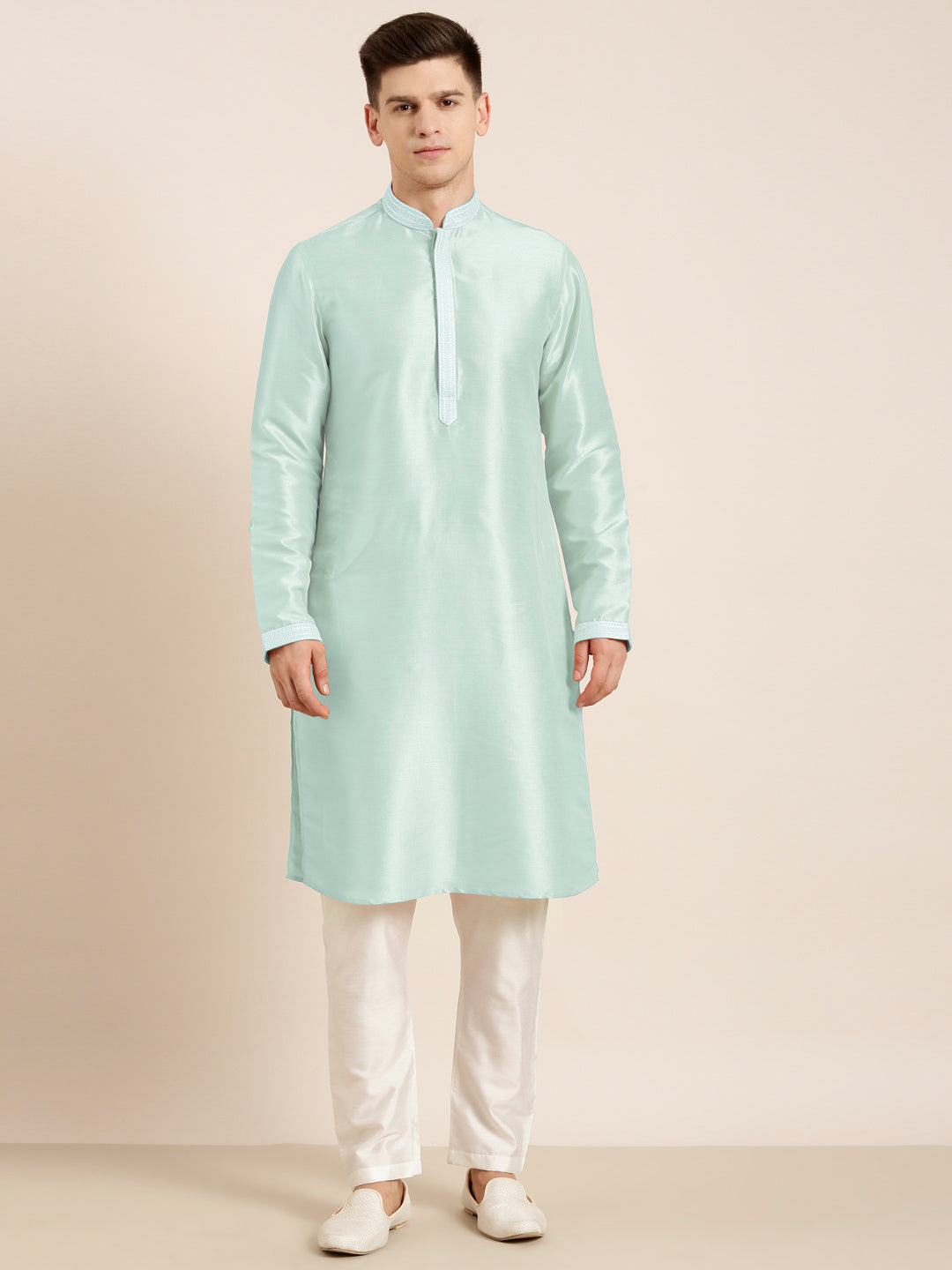 Sky Blue Embroidered Kurta Set