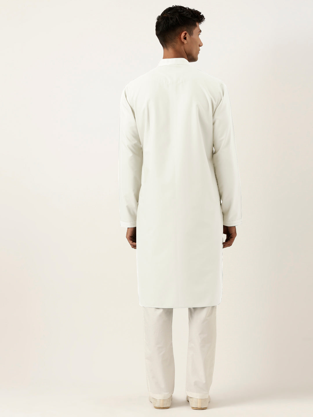 Off White Cotton Kurta Set