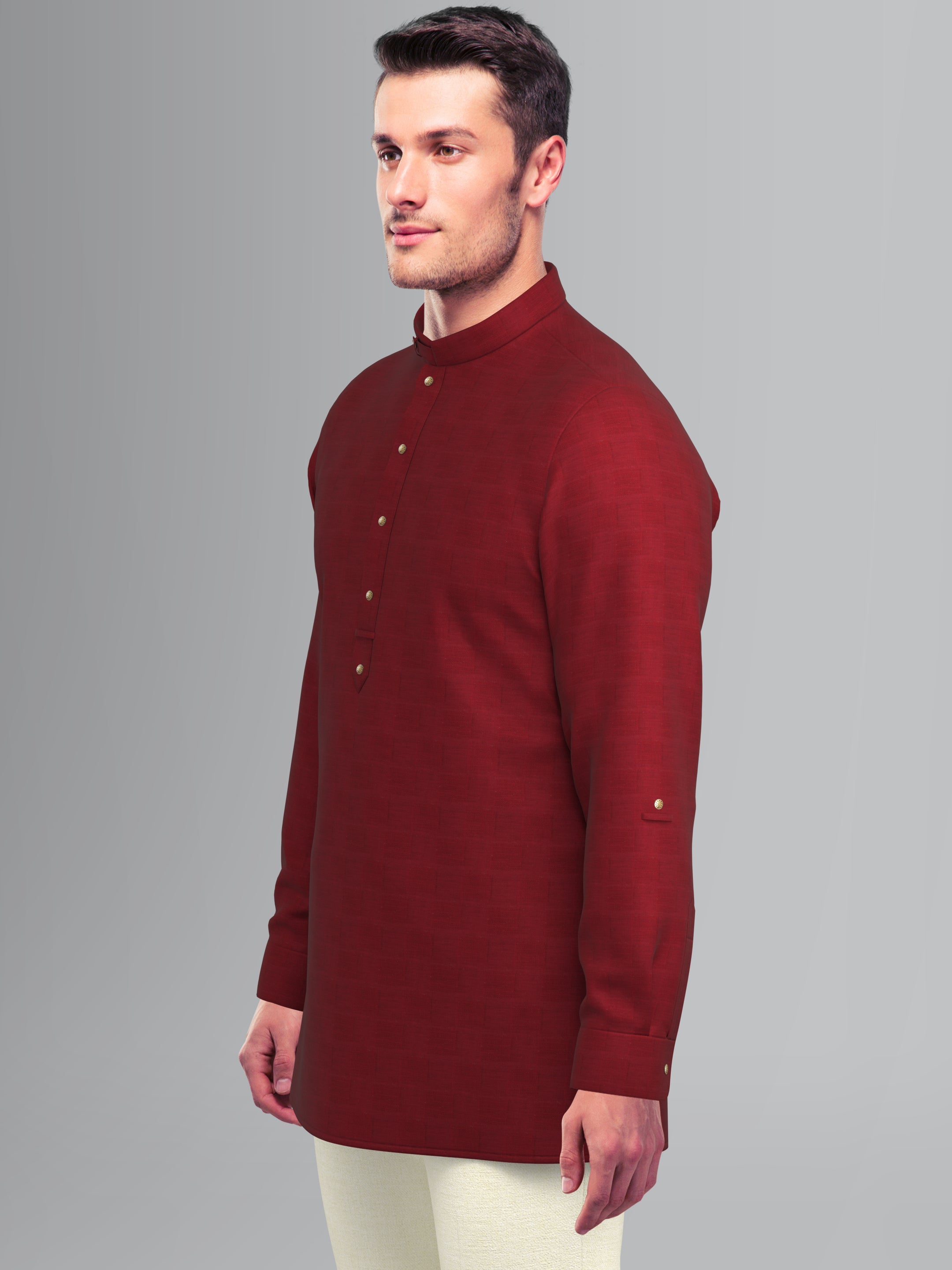 MAROON SHORT KURTA