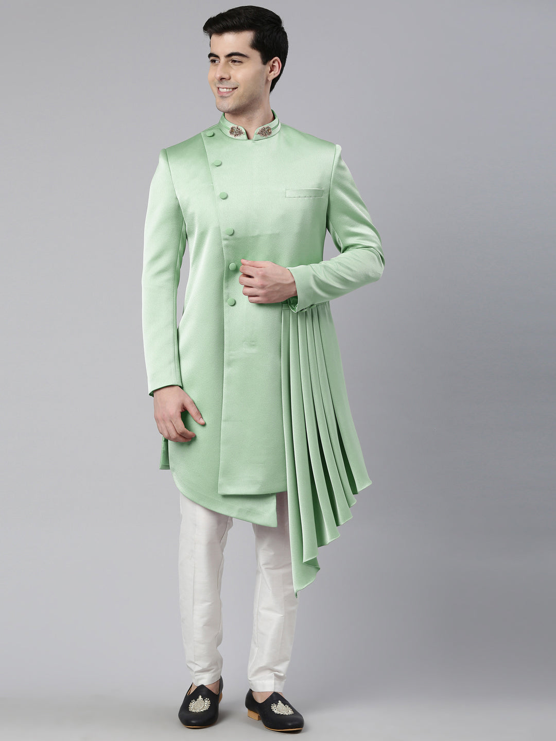 Green Draped Indo Set