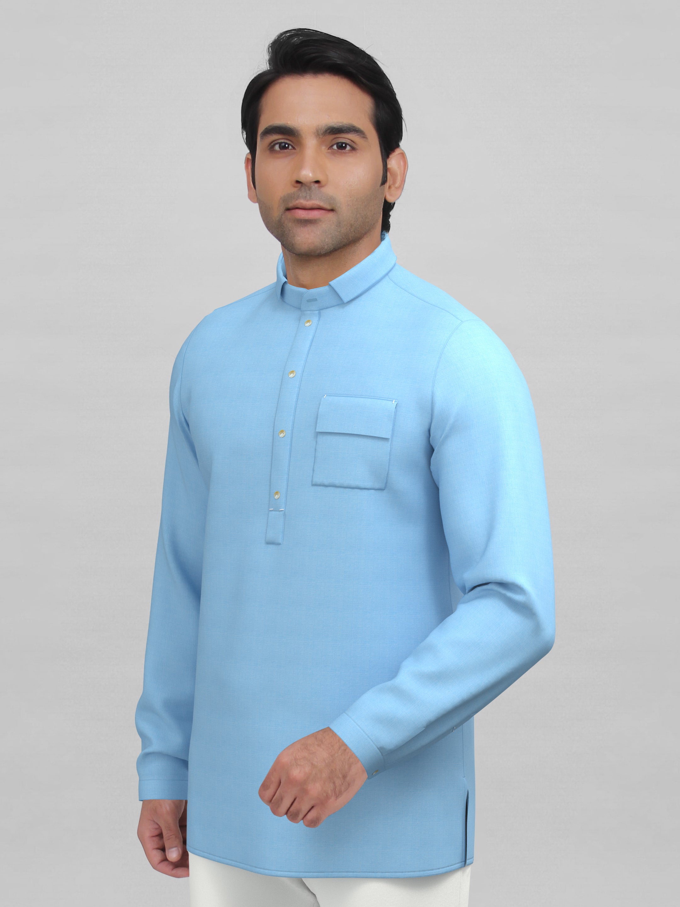 Light Blue Short Kurta